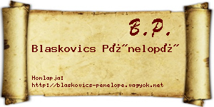 Blaskovics Pénelopé névjegykártya